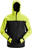 Snickers Workwear AllroundWork wasserdichte Softshell Arbeitsjacke Schwarz/Neongelb