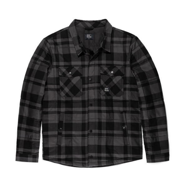Vintage Industries Flanell-Jacke Square+ Padded Shirt Grey Check
