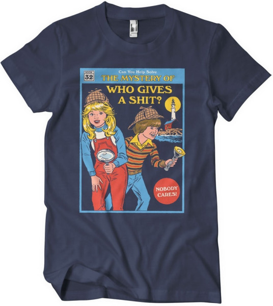 Steven Rhodes The Mystery Of Who Gives A Sh*T T-Shirt Navy