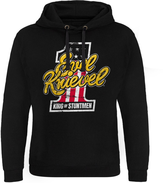 Evel Knievel King Of Stuntmen Epic Hoodie Black