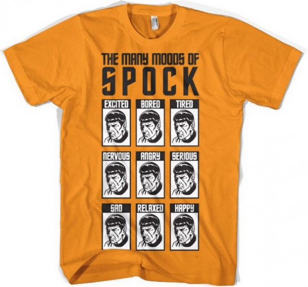 Star Trek The Many Moods Of Spock T-Shirt Orange