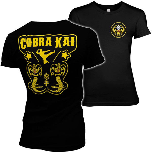 Cobra Kai Kickback Girly Tee Damen T-Shirt Black
