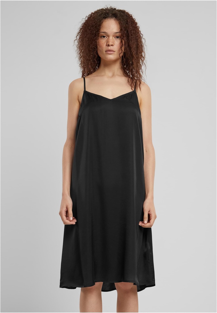 Urban Classics Damen Kleid Ladies Viscose Satin Slip Dress TB6191 - Damen