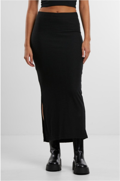Urban Classics Damen Rock Ladies Rib High Slit Skirt TB6940