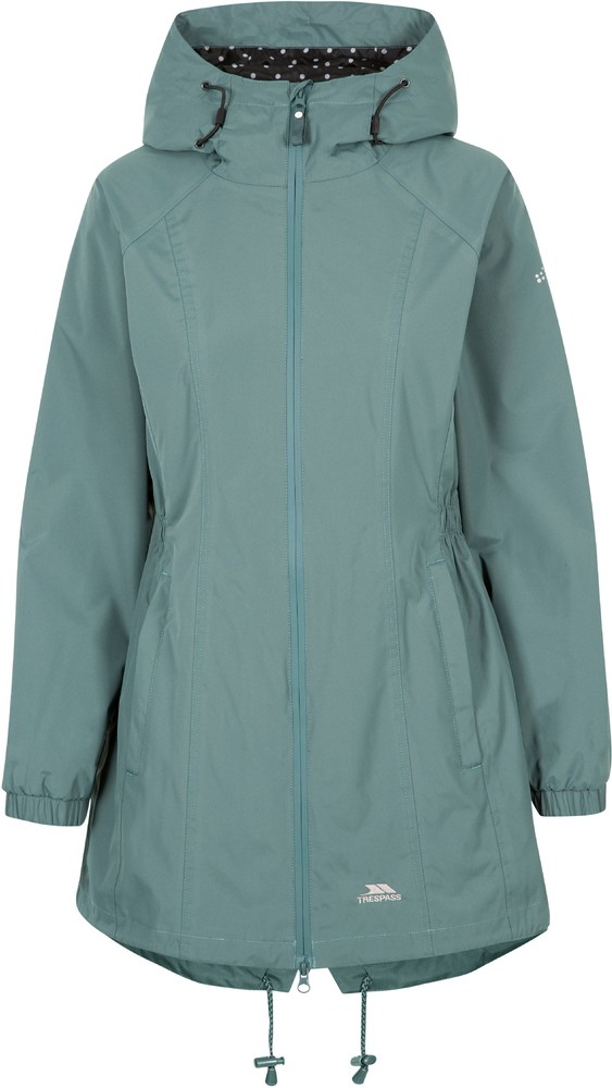 Trespass Voyage Giacca Antipioggia Da Donna Con Cappuccio Nascosto, Impermeabile 8000mm, Traspirante 5000mvp