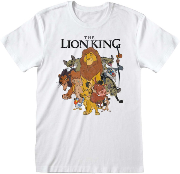 The Lion King Vintage Group Pose T-Shirt White