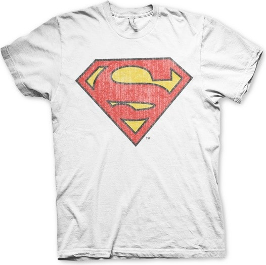 Superman Washed Shield T-Shirt White