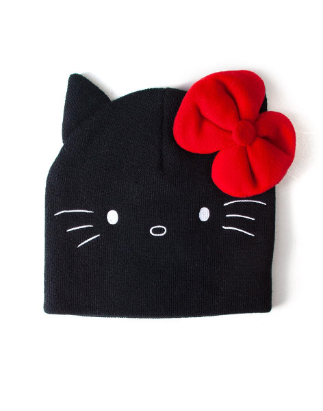 Hello Kitty - Kitty Shaped Ears Beanie Black