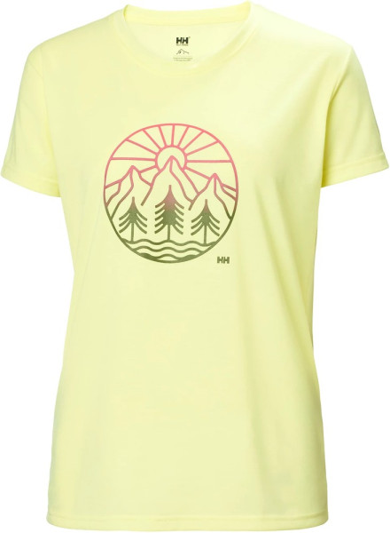 Helly Hansen Damen T-Shirt Damen T-Shirt Skog Recycled Graphic Tee Fadded Yallow 163023