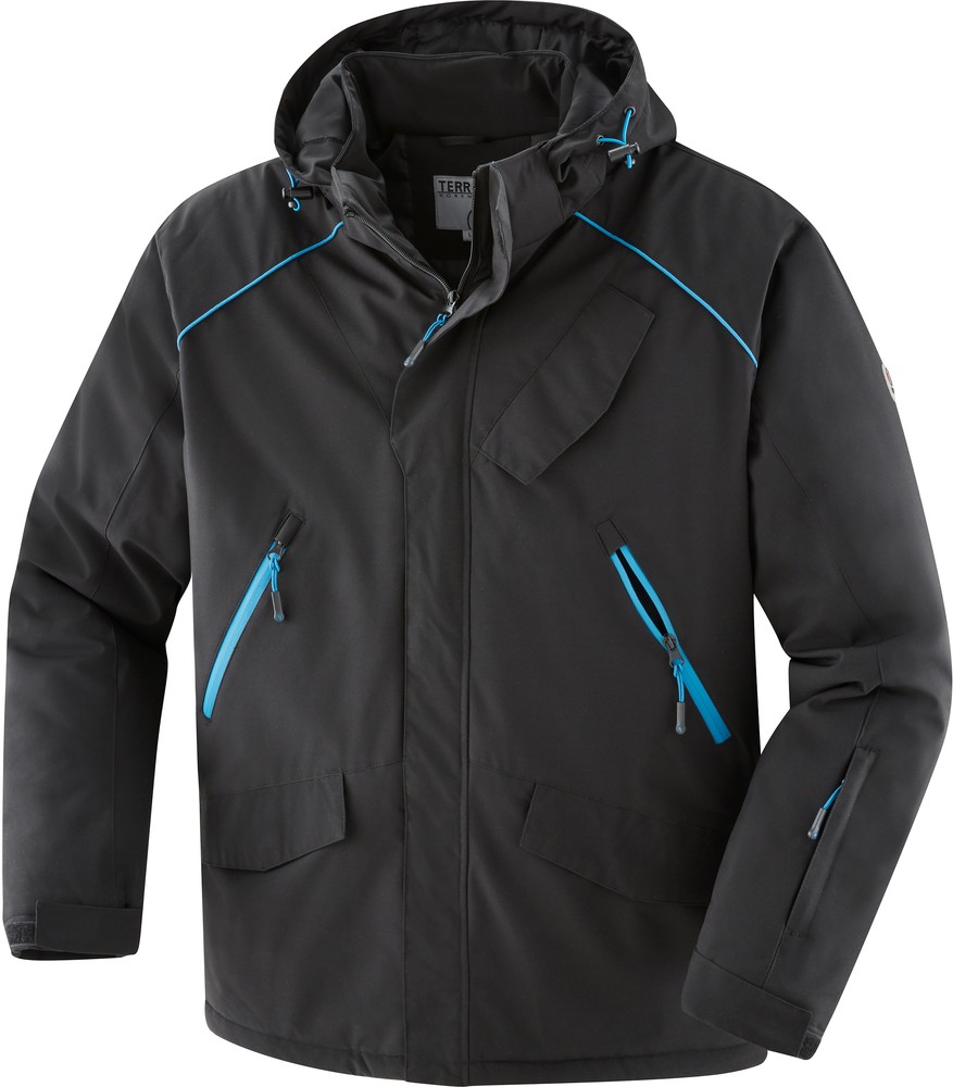 Terrax Workwear Softshelljacke Schwarz/Azur - Herren / Unisex