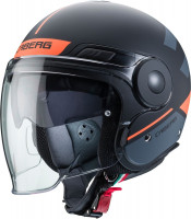 Caberg Motorrad Jethelm Uptown Loft Matt Schwarz/Fluo Orange/Anthrazit