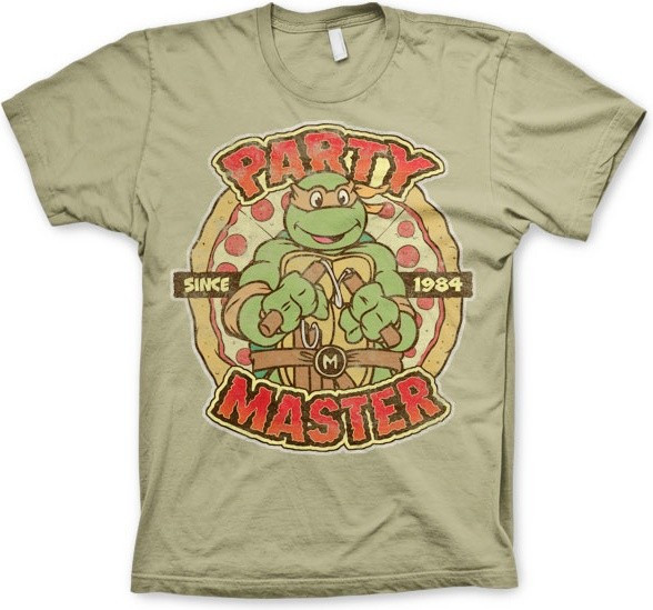 Teenage Mutant Ninja Turtles TMNT Party Master Since 1984 T-Shirt Khaki