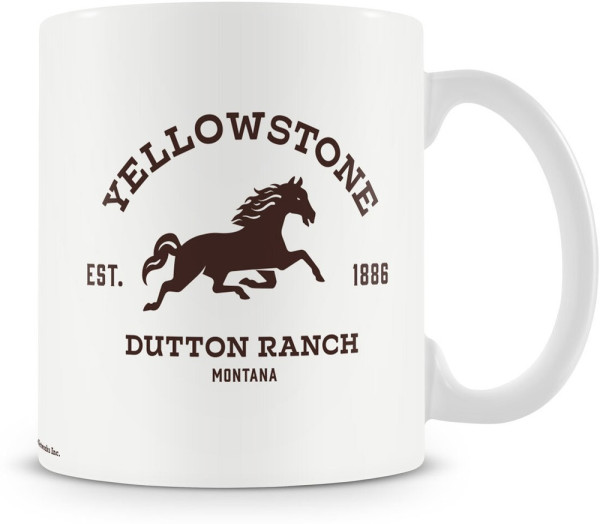 Yellowstone Dutton Ranch Montana Coffee Mug White