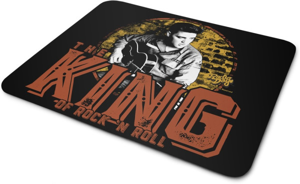 Elvis Presley The King Of Rock 'n Roll Mouse Pad Black