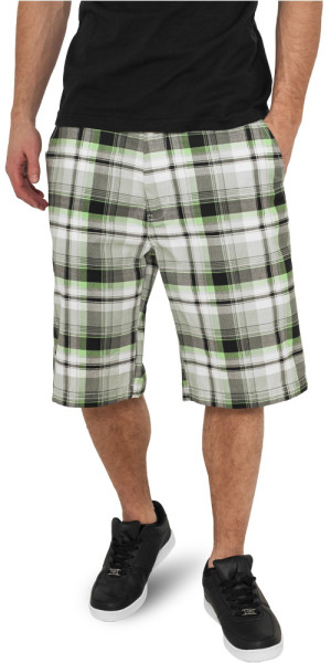 Urban Classics Shorts Big Checked Shorts White/Black/Lg