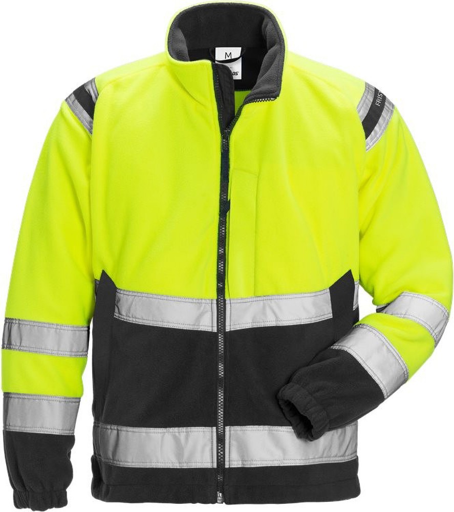 Fristads Warnschutz-Jacke High Vis Fleecejacke Kl. 3 4041 FE Warnschutz-Gelb/Schwarz - Herren / Unisex