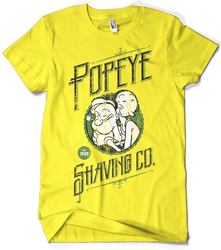Popeye's Shaving Co T-Shirt Gelb - Herren / Unisex