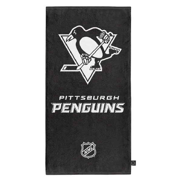 Pittsburgh Penguins Badehandtuch Classic Eishockey Schwarz
