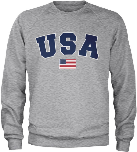 Hybris USA Varsity Sweatshirt Heather-Grey
