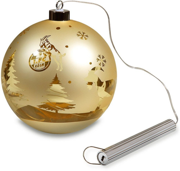 1. FC Köln Weihnachtsbaumkugel Leuchtend (15 cm) 4080549