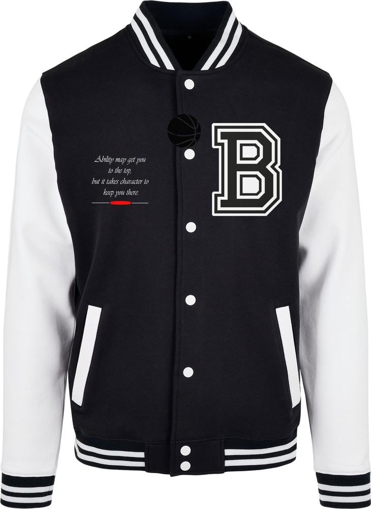 Mister Tee Baller College Jacket Black/White Jacken Westen