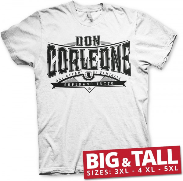 The Godfather Don Corleone Superano Tutto Big & Tall T-Shirt White