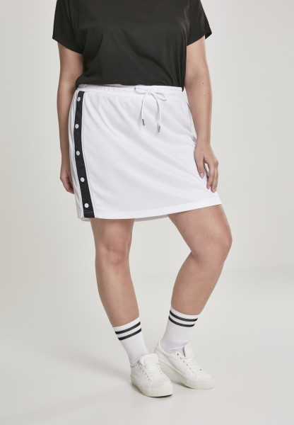 Urban Classics Rock Ladies Track Skirt White/Black/White