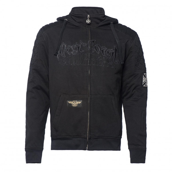 WCC West Coast Choppers Motorrad Hoodie Por Vida Zip Black