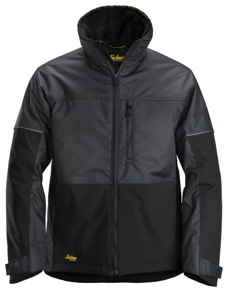 Snickers AllroundWork Winter Arbeitsjacke Stahlgrau-Schwarz