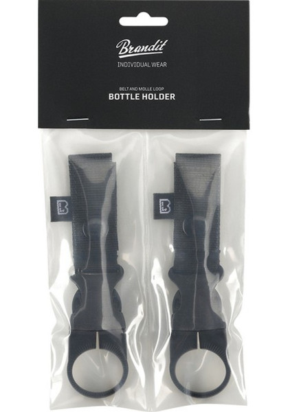 Brandit Herren Befestigung Belt and Molle Loop Bottle Holder 2 Pack Black