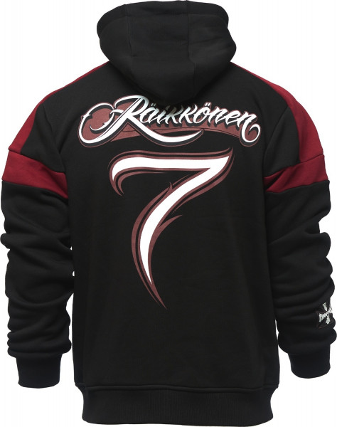 WCC West Coast Choppers Hoodie Kimi Raikkönen Panel Zip Bungundy Red/Black