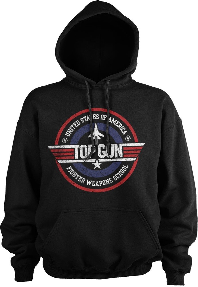 Top Gun Fighter Weapons School Hoodie Schwarz - Herren / Unisex