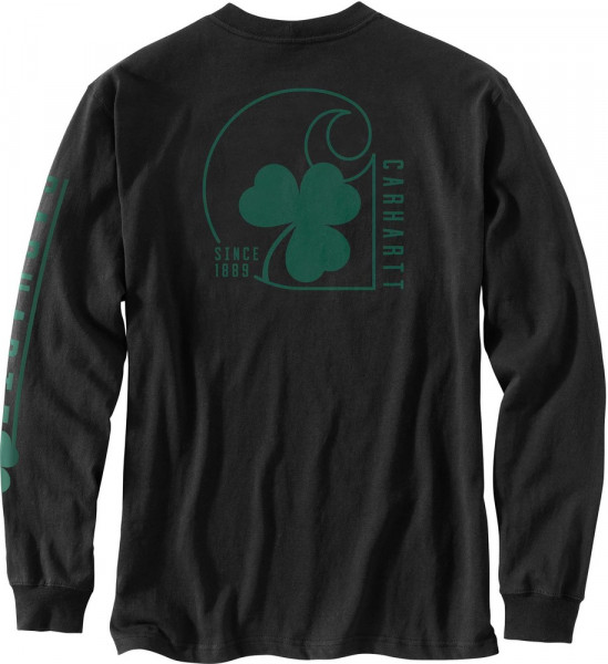 Carhartt Longsleeve Shamrock Graphic T-Shirt L/S Black