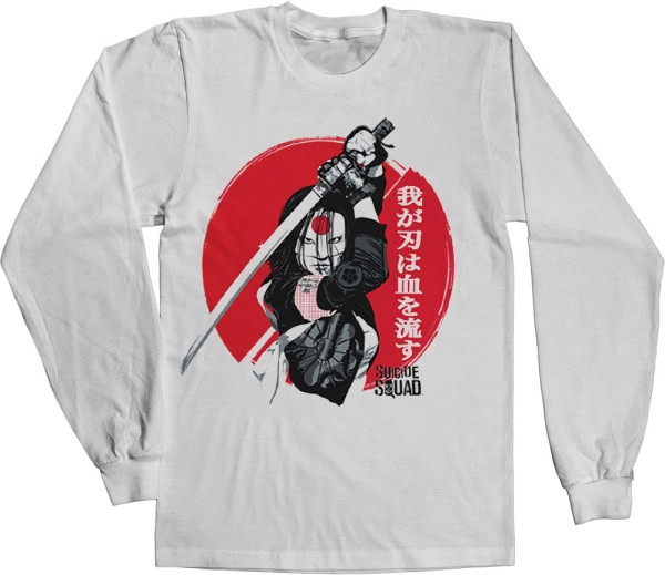 Suicide Squad Katana Longsleeve Tee White