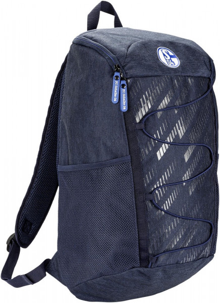 FC Schalke 04 S04 Rucksack Fußball Navy Meliert