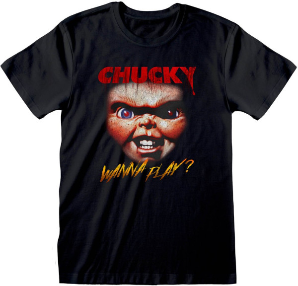 Chucky Childs Play - Chucky Face T-Shirt Black