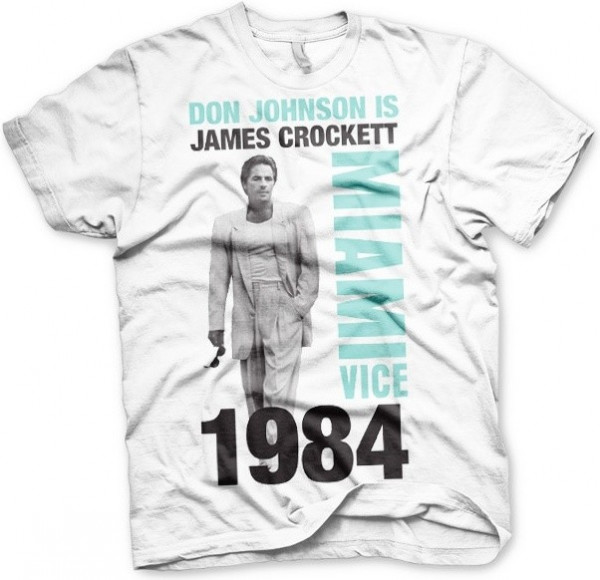 Miami Vice Don Johnson Is Crockett T-Shirt White