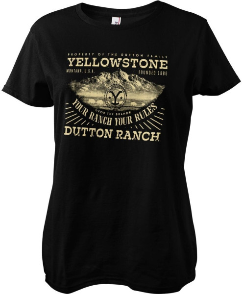 Yellowstone Your Ranch Your Ranch Girly Tee Damen T-Shirt Black