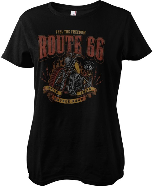 Route 66 - Golden Chopper Girly Tee Damen T-Shirt Black