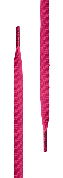 Tubelaces Schnürsenkel White Flat Magenta