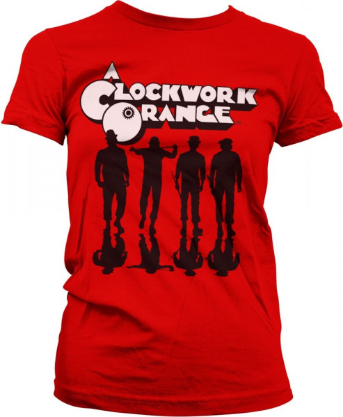 Clockwork Orange Shadows Girly Tee Damen T-Shirt Red