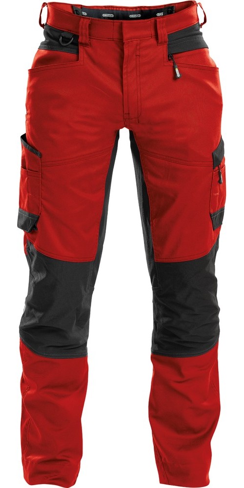 Dassy Arbeitshose mit Stretch Helix PESCO41 Rot/Schwarz - Herren / Unisex