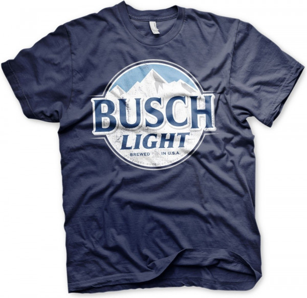Busch Light Washed Label T-Shirt Navy
