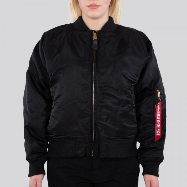 Alpha Industries Damen Jacke MA-1 OS Rev.Fur Women Black/Black