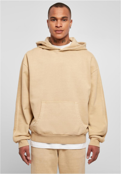 Urban Classics Sweatshirt Heavy Terry Garment Dye Hoody Unionbeige