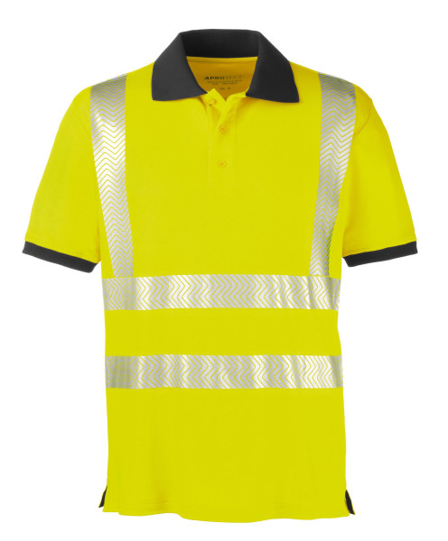 4PROTECT Warnschutz-Polo-Shirt Orlando Leuchtgelb/Grau