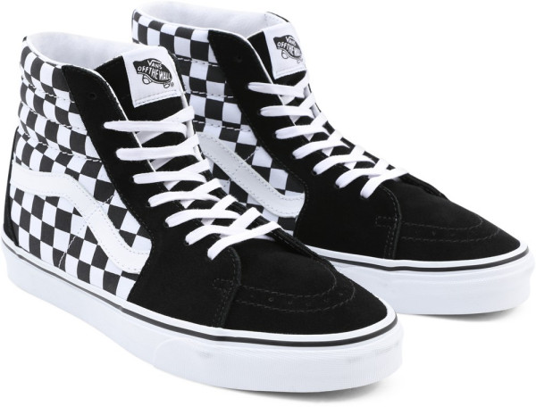 Vans Unisex Lifestyle Classic FTW Sneaker Ua Sk8-Hi (Checkerboard) Blk/Tr Wht