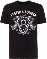 King Kerosin T-Shirt mit Front Print »Faster & Louder« KK220109 Schwarz