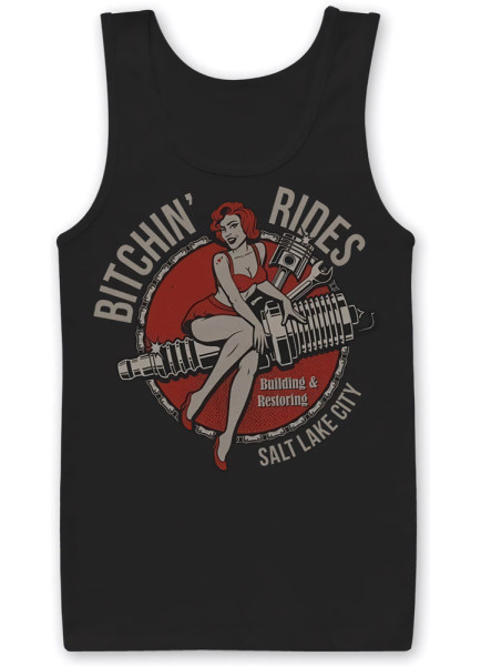 Bitchin' Rides Salt Lake City Tank Top Black