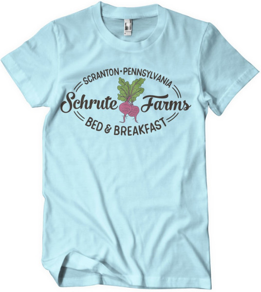 The Office Schrute Farms Bed & Breakfast T-Shirt Skyblue